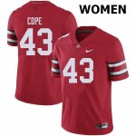 NCAA Ohio State Buckeyes Women's #43 Robert Cope Red Nike Football College Jersey EZJ6645XO